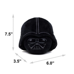 Buckle-Down Darth Vader plush dog toy closeup showing non-abrasive felt