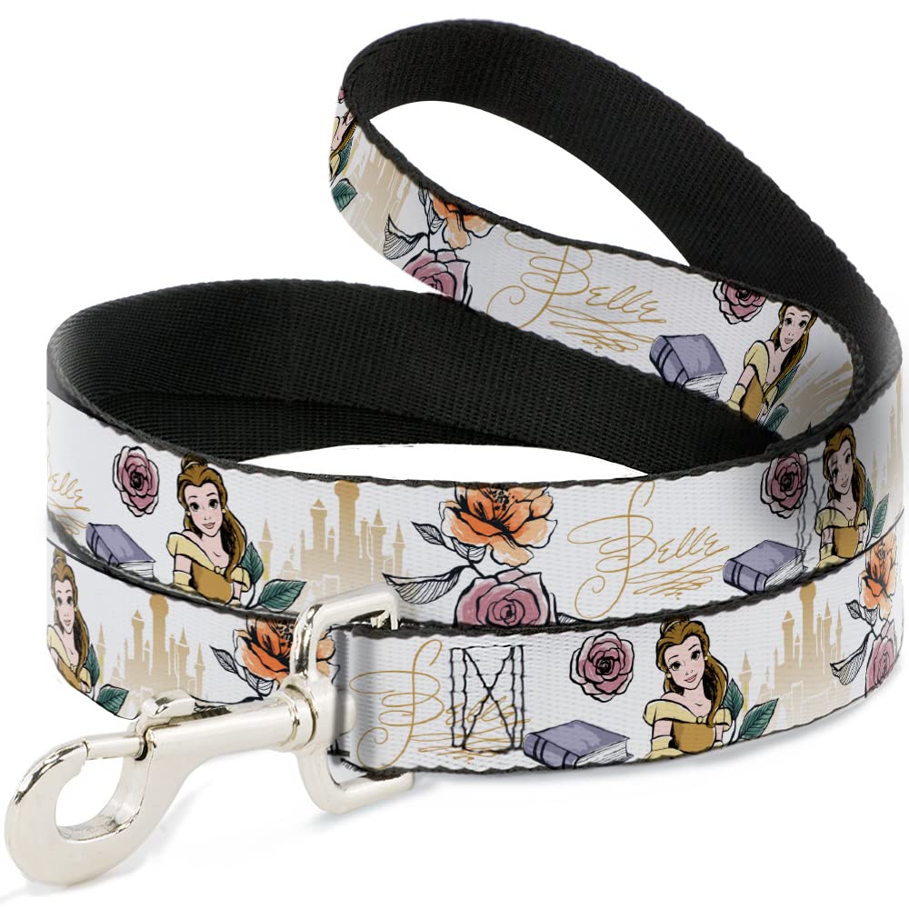 Buckle-Down Disney Belle leash design pose for durable, stylish daily walks