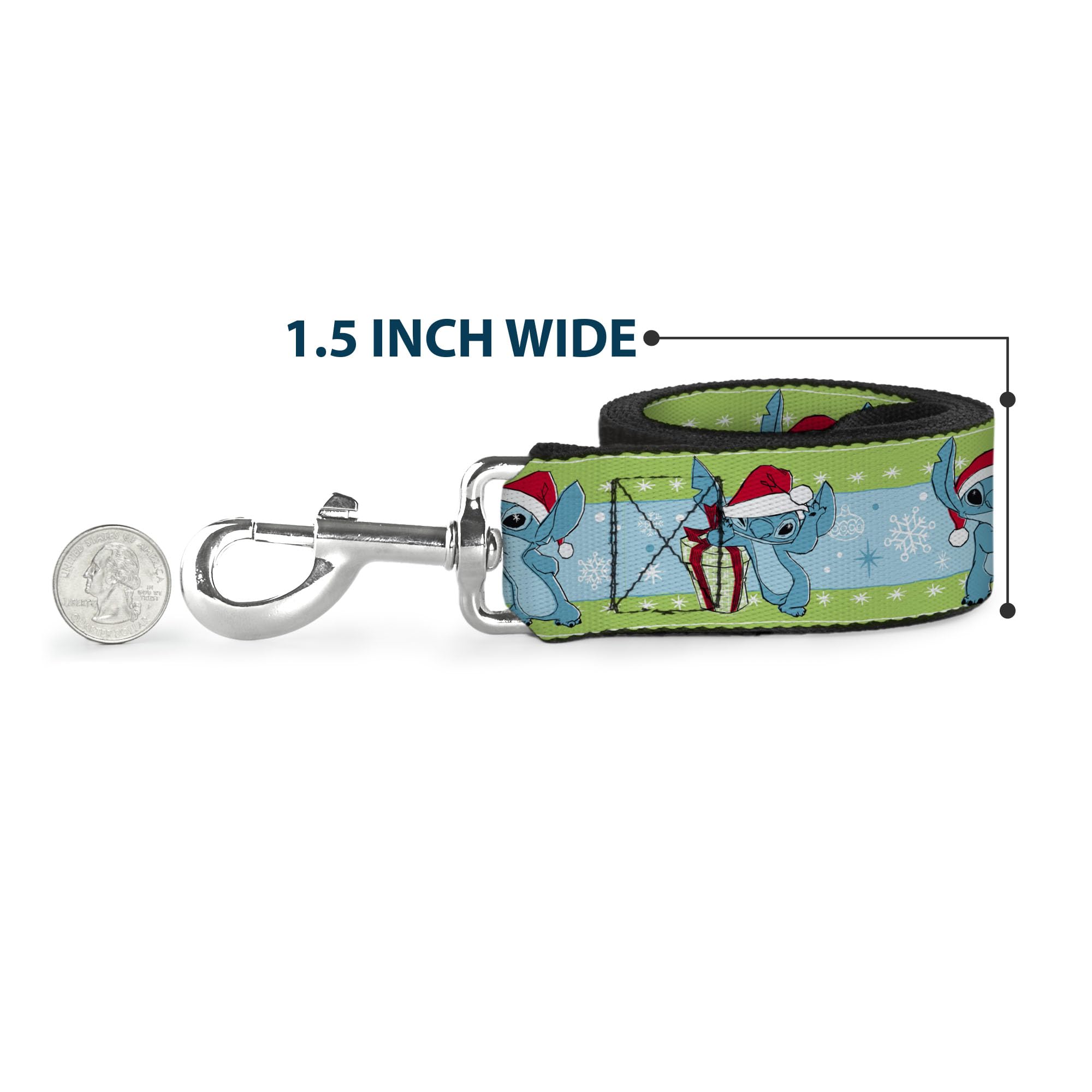 Buckle-Down Disney Belle leash hardware closeup emphasizes sturdy metal components