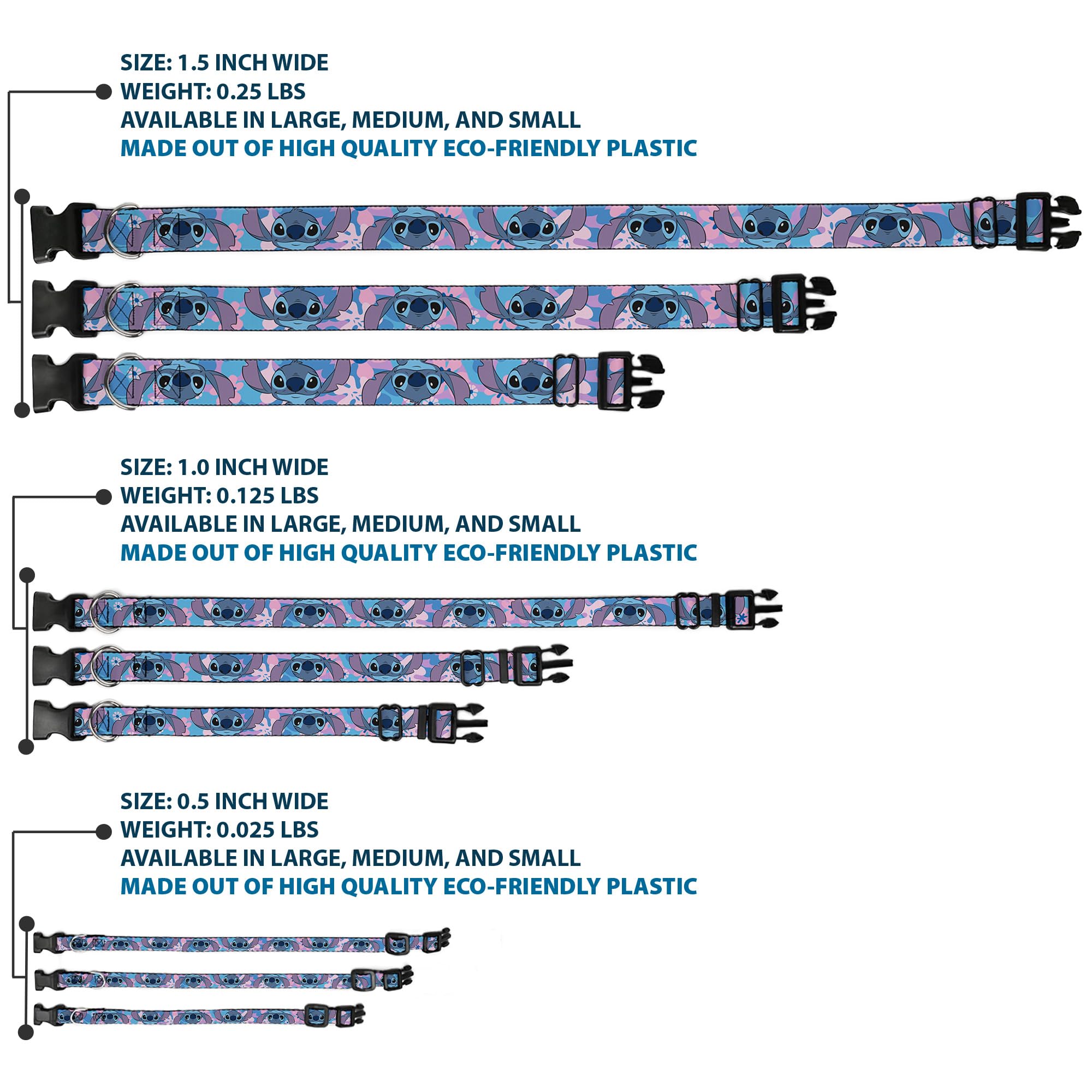 Buckle-Down Disney collar D-ring close-up emphasizes durability and easy leash attachment.