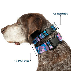 Buckle-Down Disney dog collar plastic buckle close-up highlighting secure fastening for rambunctious dogs.
