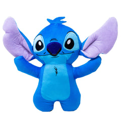 Buckle-Down Disney Stitch arms-up toy for interactive play with squeaker.