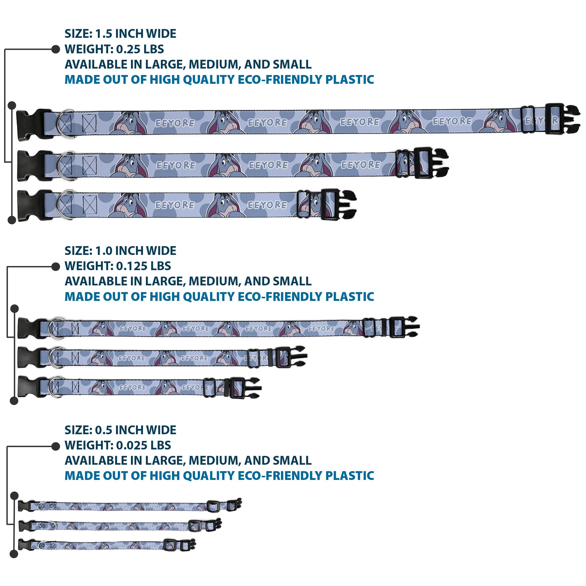 Buckle-Down Disney pet collar strong D-ring focuses on leash security for daily walks