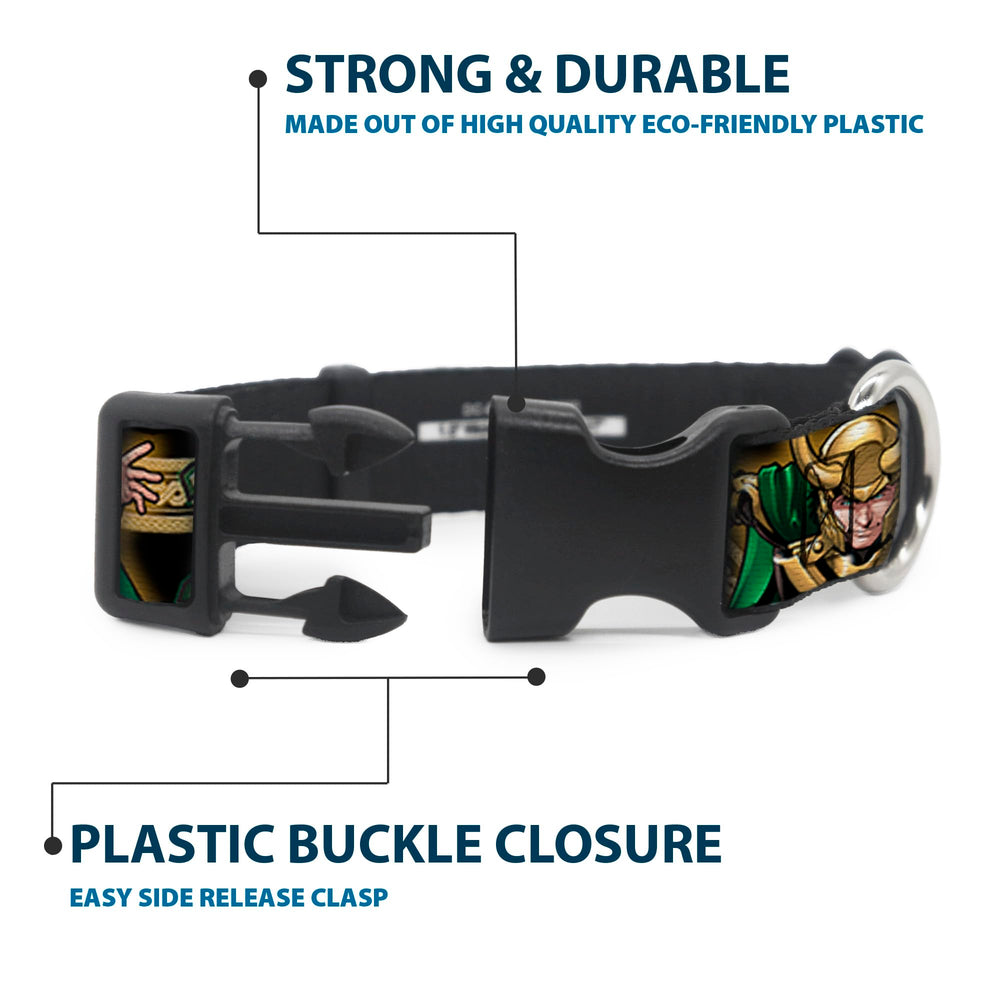 Buckle-Down Loki poses showing strap texture and season-ready style for everyday adventures