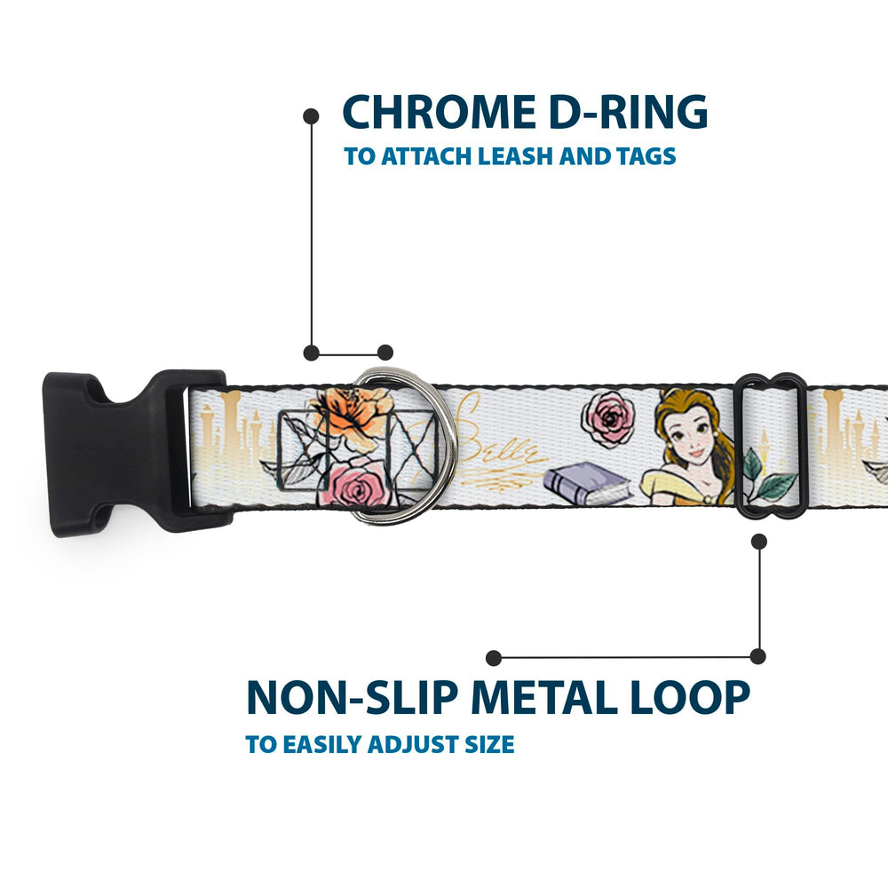 buckle-down dog collar strong d-ring supports leash attachments during playful outings