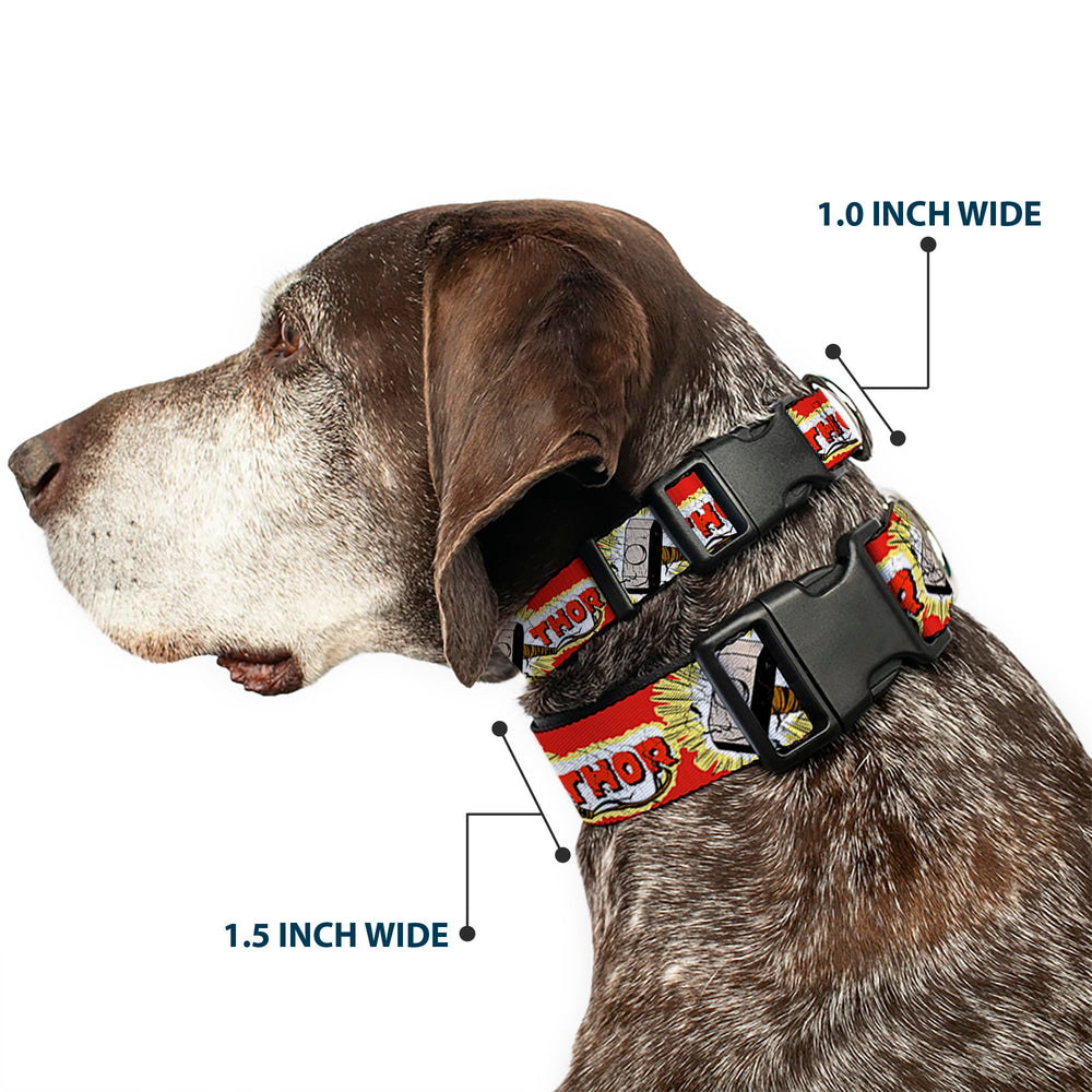 Buckle-Down Thor hammer collar in yellow for vivid seasonal style