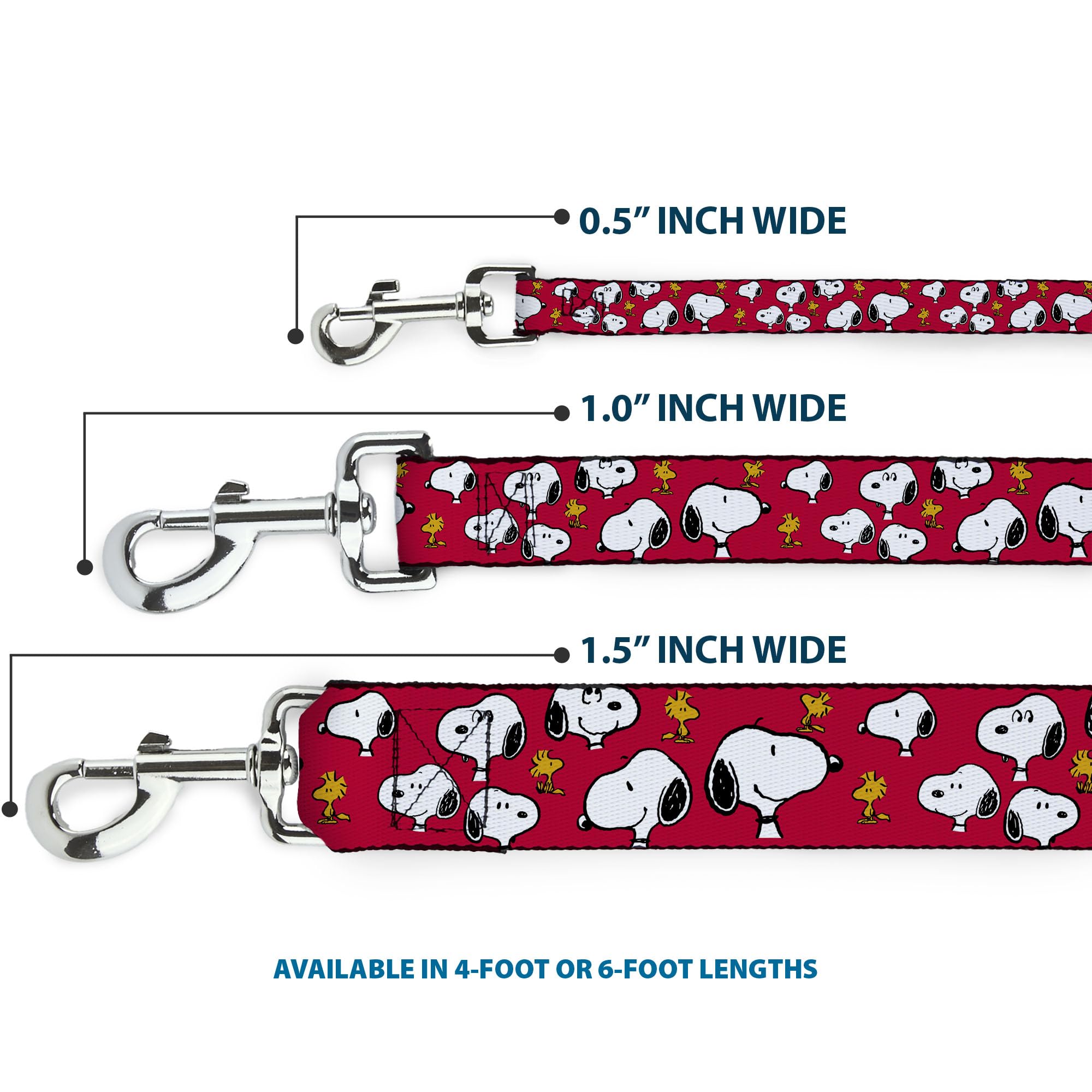 Buckle-Down durable polyester leash closeup highlights sturdy fabric for daily walks.