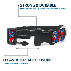Buckle-Down Grateful Dead collar logo stacked displays official licensed design