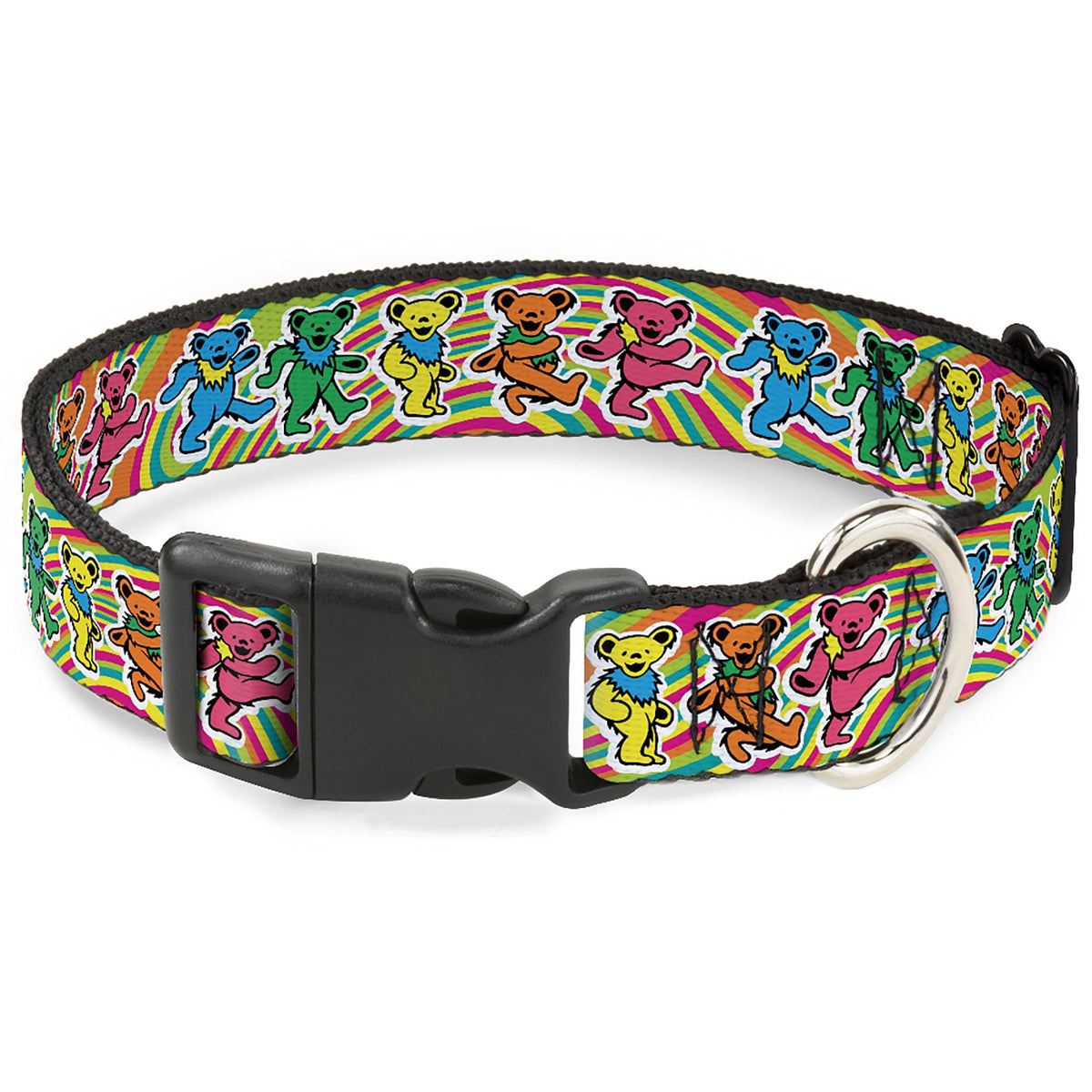 Buckle-Down Grateful Dead dog collar closeup buckle for secure daily wear