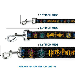 Buckle-Down Harry Potter leash hardware close-up shows durable steel components