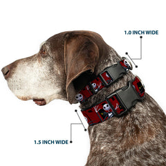 Buckle-Down NBC peeping eyes collar close-up highlighting bold licensed graphics for parks