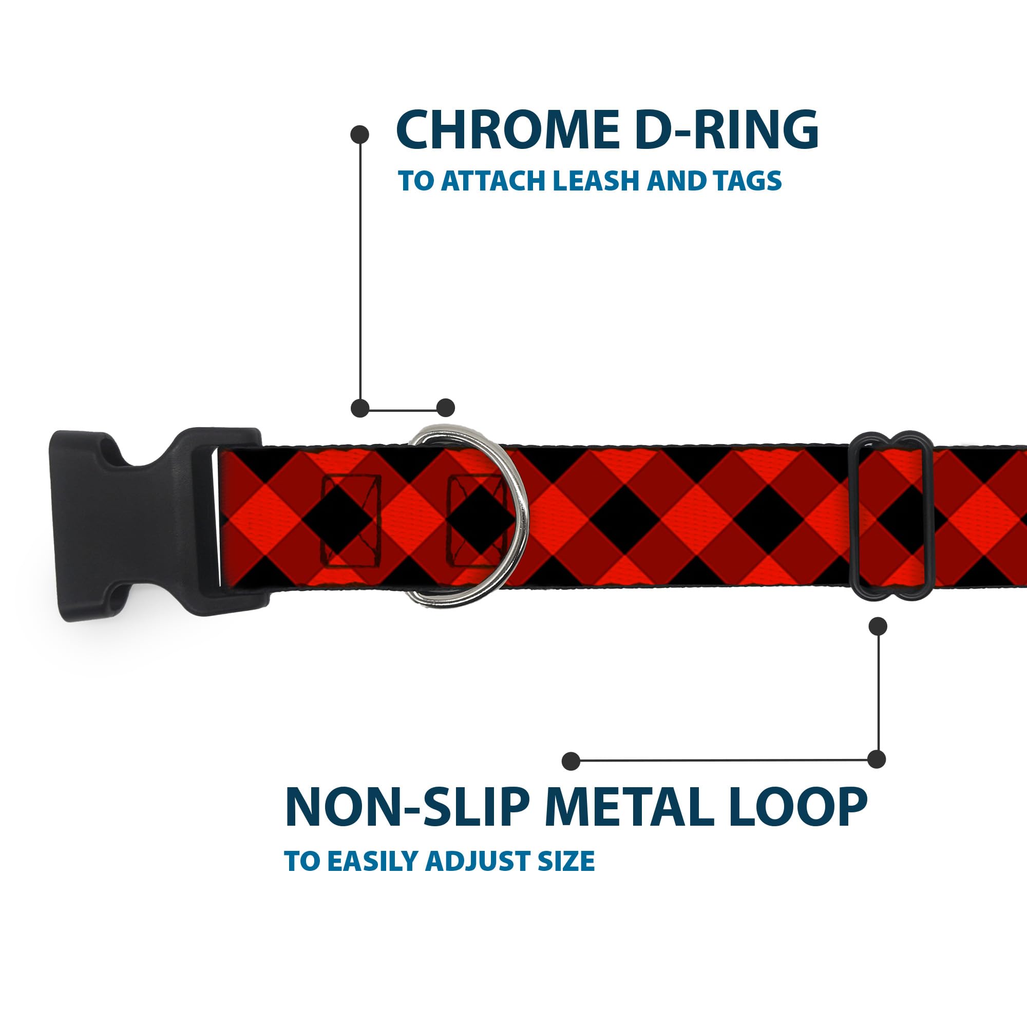 Buckledown officially-licensed-buffalo-plaid design reflects authentic licensed style.