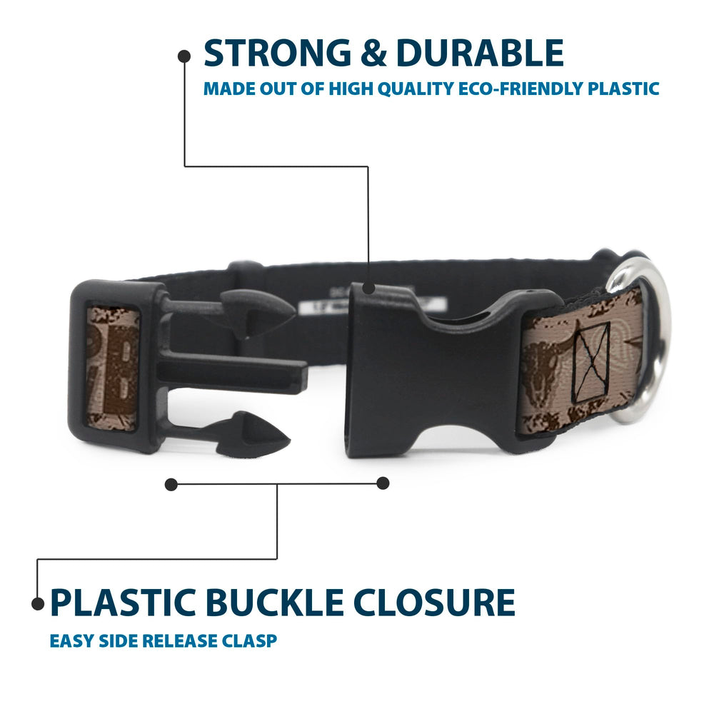 Handcrafted in the USA Buckle-Down collar showing craftsmanship.