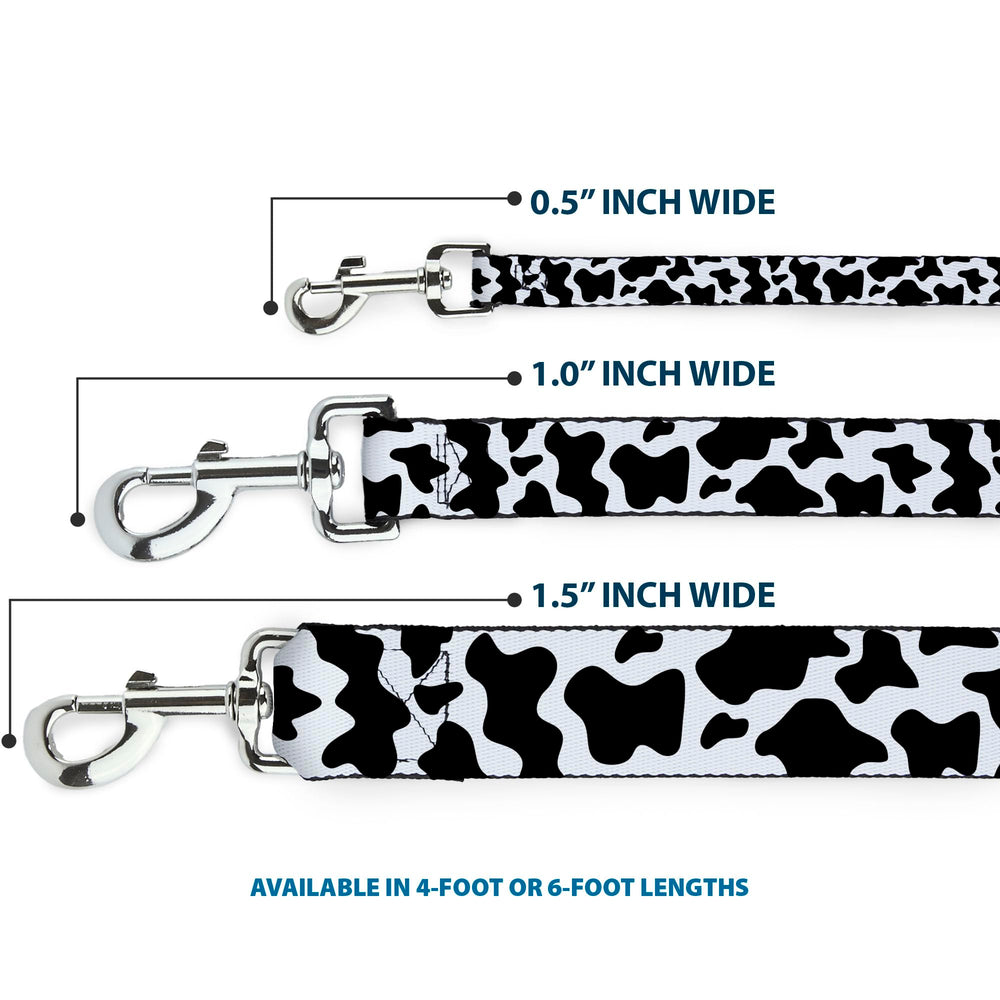Buckle-Down leash cow-pattern print detail showcases vibrant color and design