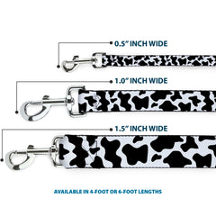 Buckle-Down leash cow-pattern print detail showcases vibrant color and design