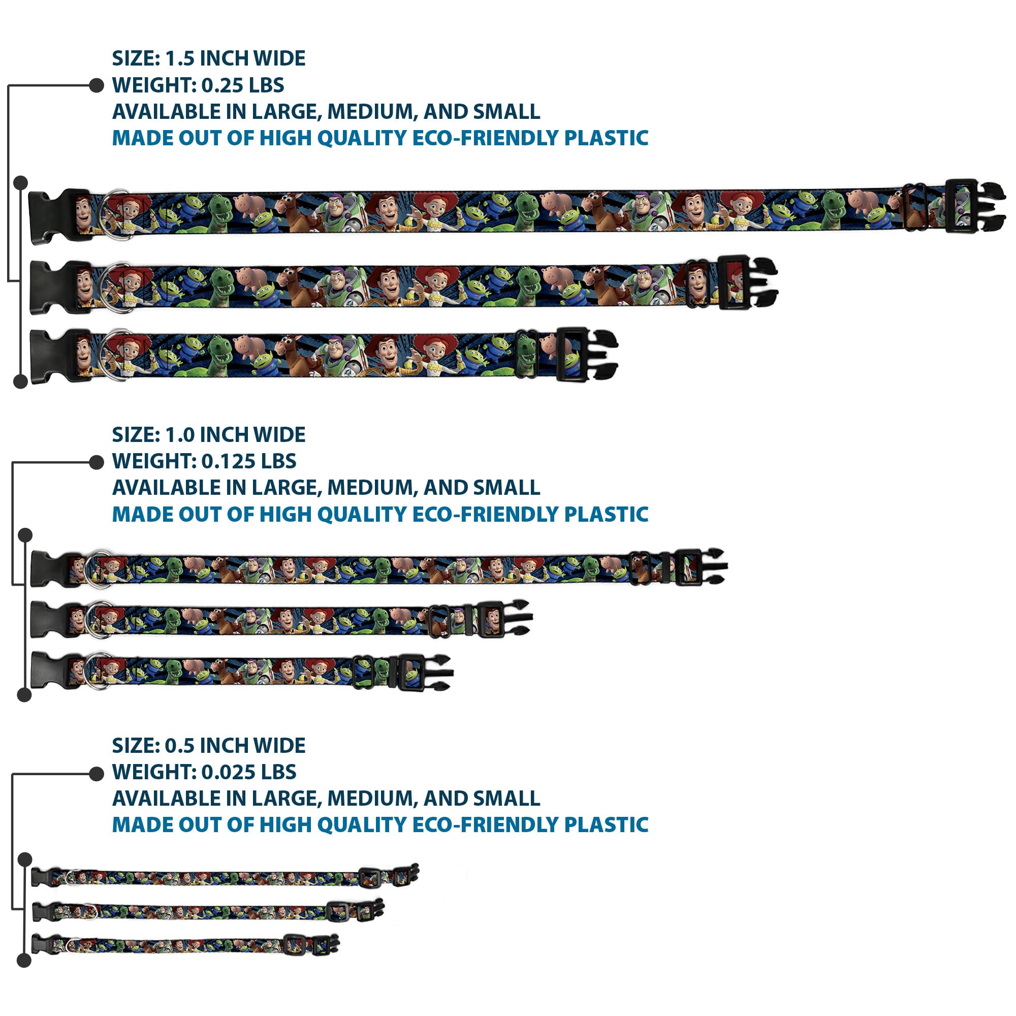 Buckle-Down plastic buckle close-up highlighting durability for active dogs