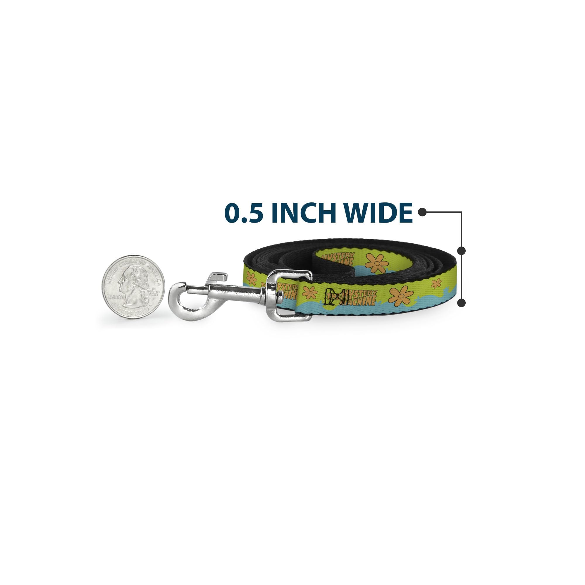 Buckle-Down Scooby Doo leash USA-made label close-up