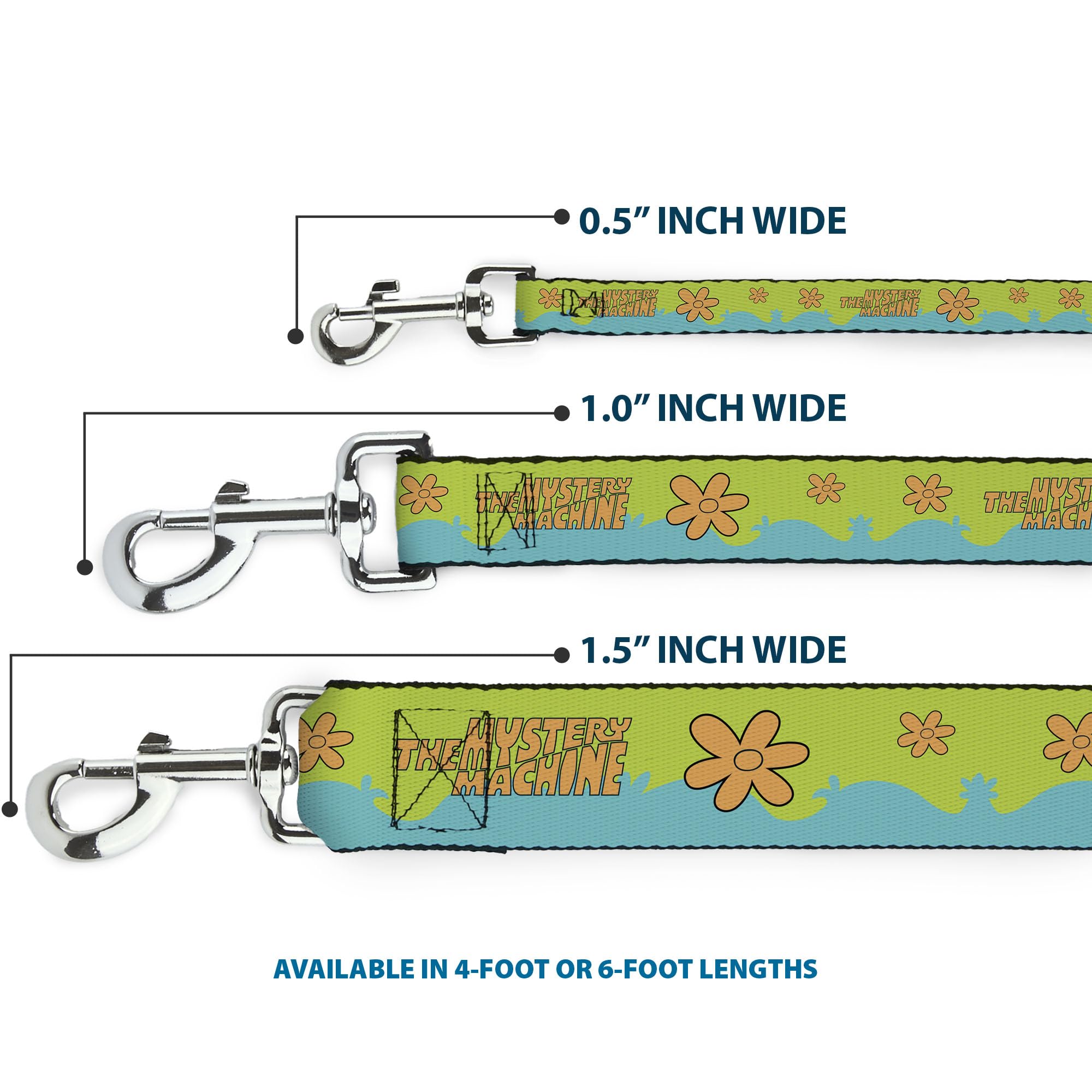 Buckle-Down Scooby Doo leash print quality and color-fast Scooby design