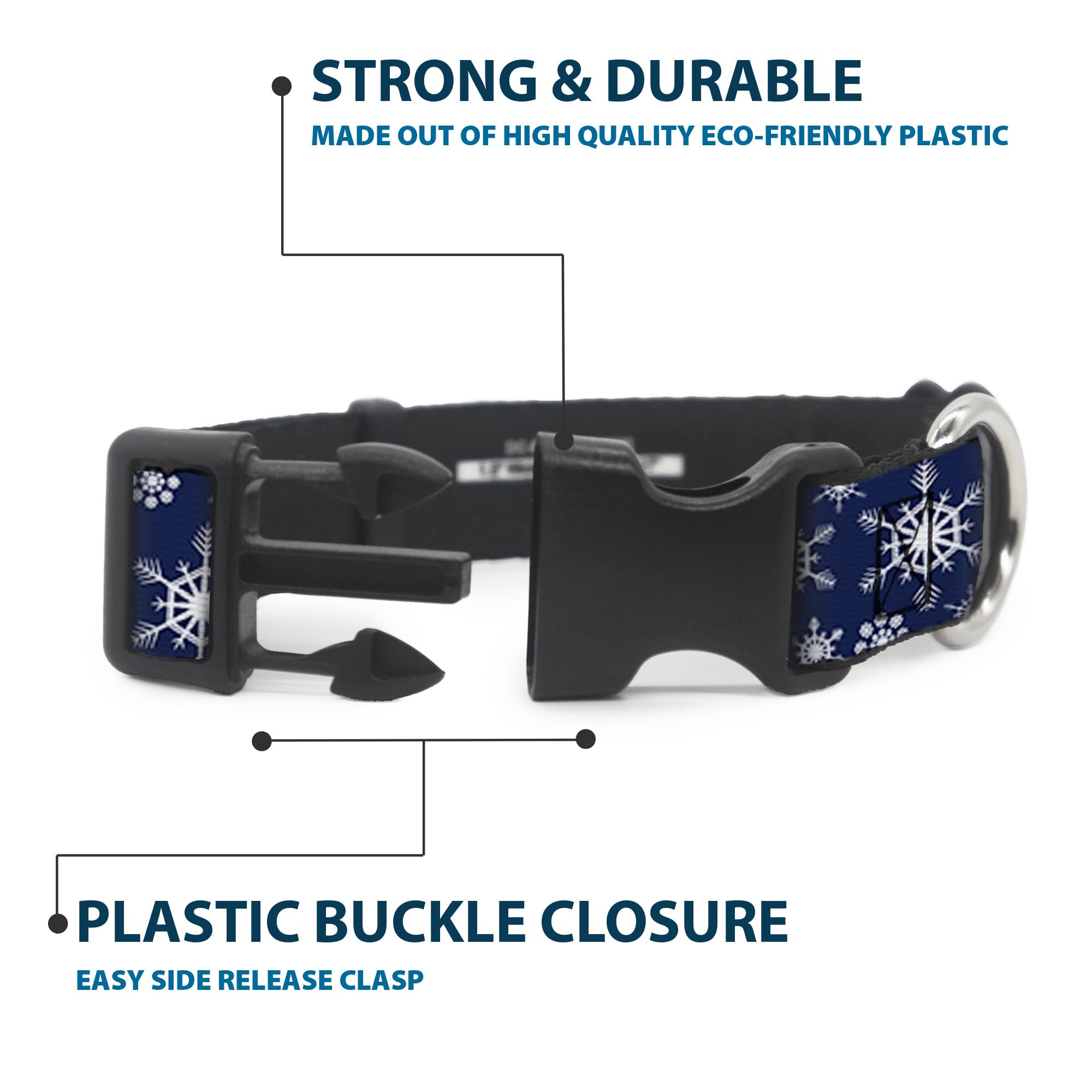 Buckle-Down 18-32 inch neck collar presents versatile sizing and comfort.