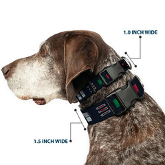Buckle-Down Darth Vader collar close-up highlights the durable plastic clip for secure wear.