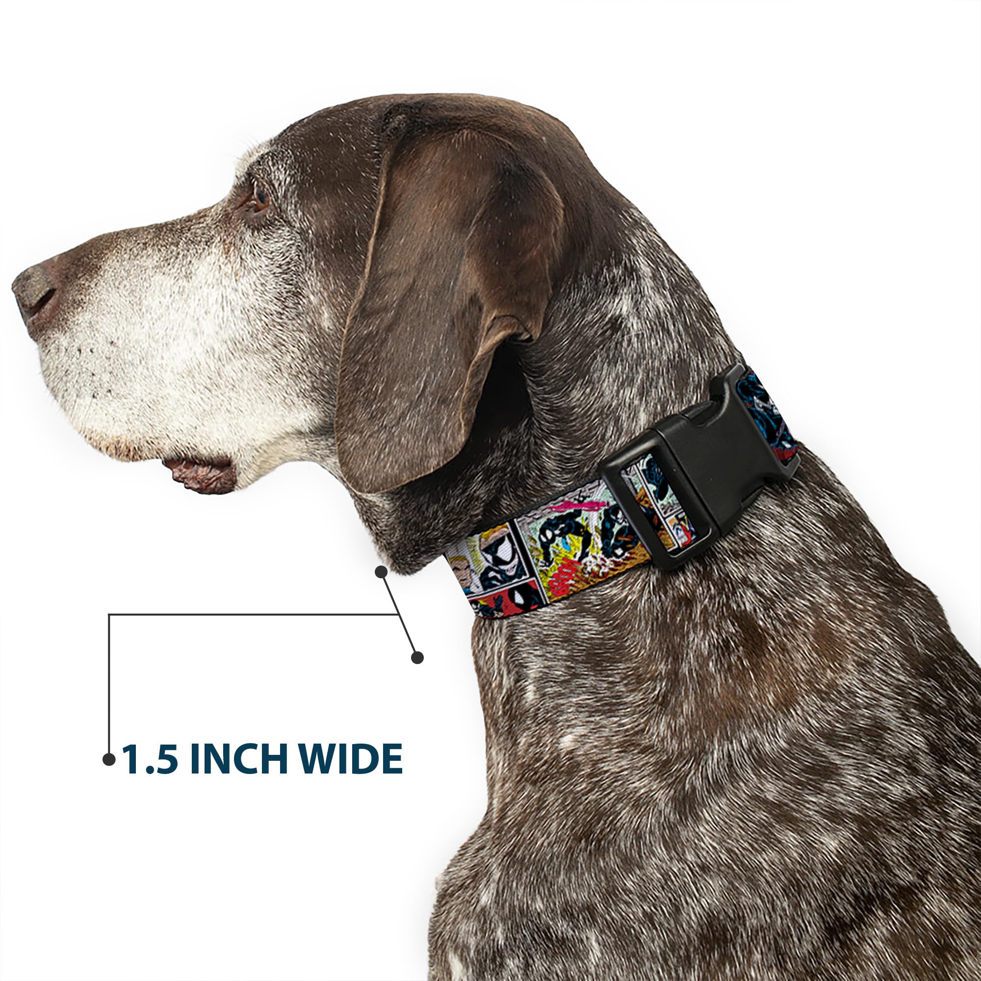 Buckle-Down Venom license verified design appeals to Marvel fans and style conscious pet owners