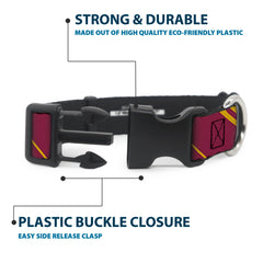 Official Warner Bros licensing visible on Buckle-Down Gryffindor collar.