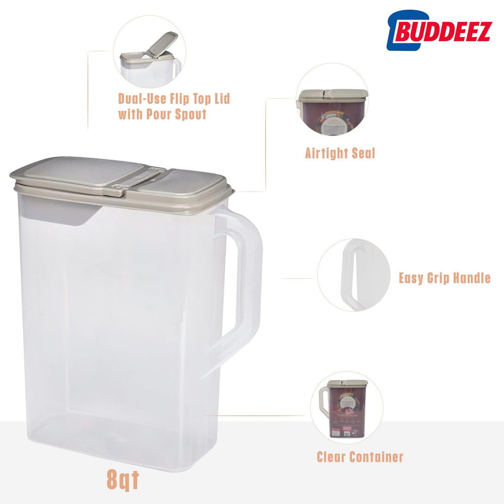 Buddeez compact storage design fits kitchens and pantries neatly.