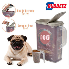 Buddeez EZ grip handle for one-handed carrying and pouring control.