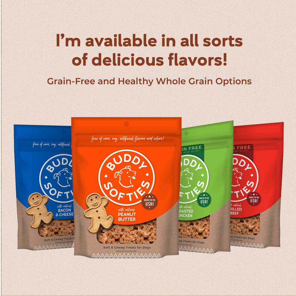 Buddy Biscuits peanut-butter-aroma bag emits appealing scent during snack time