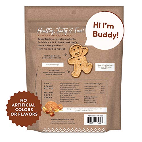 Buddy Biscuits texture-closeup highlights chewy bite perfect for small or aging dogs