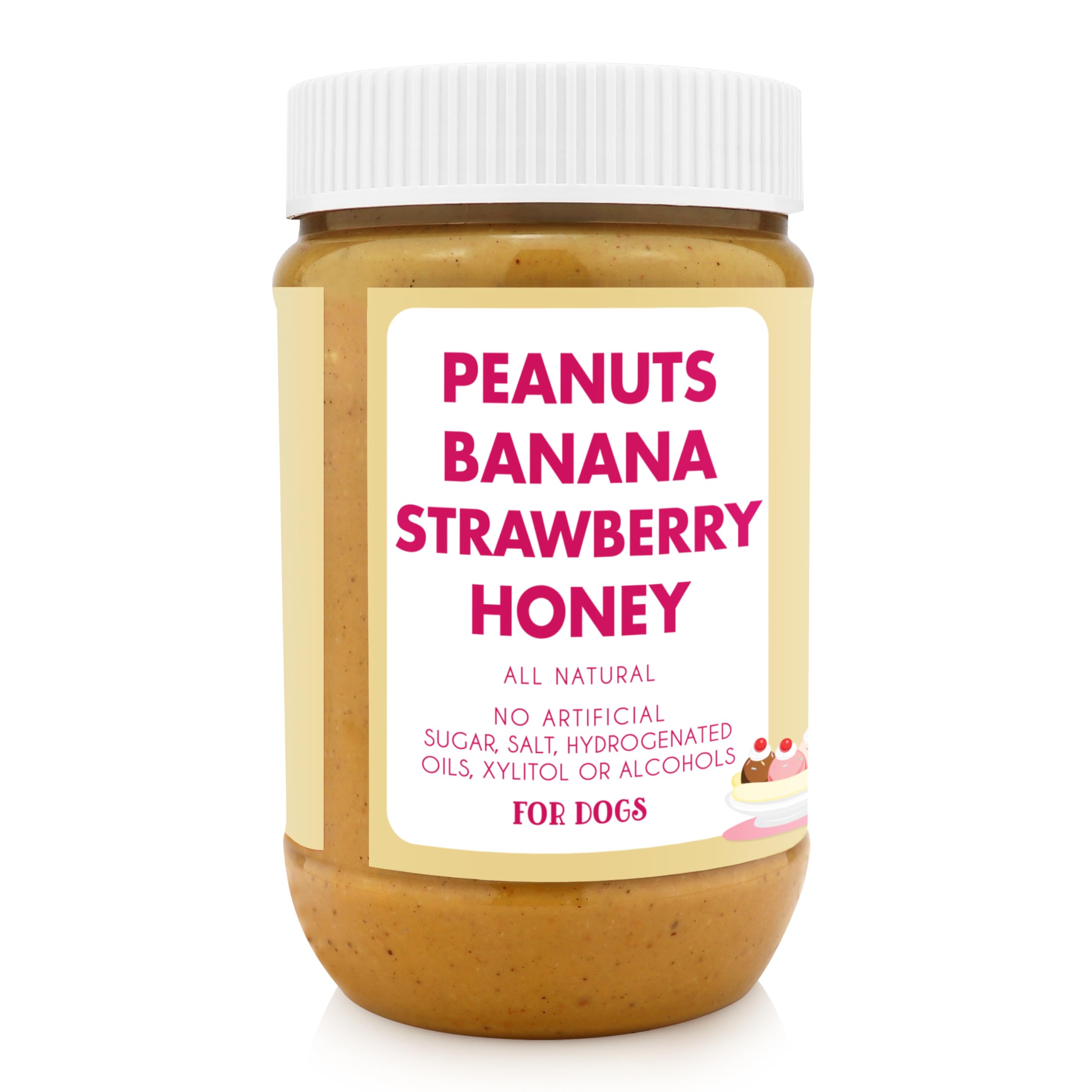 Buddy Budder Banana Split label closeup highlights USA made claim and all natural promise