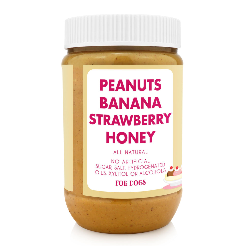 Buddy Budder Banana Split label closeup highlights USA made claim and all natural promise