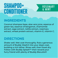 Buddy Wash: aroma refrescante de romero y menta para el aseo canino.