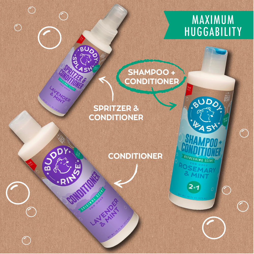 Buddy Wash: experiencia de baño que deja el pelaje suave y fresco.