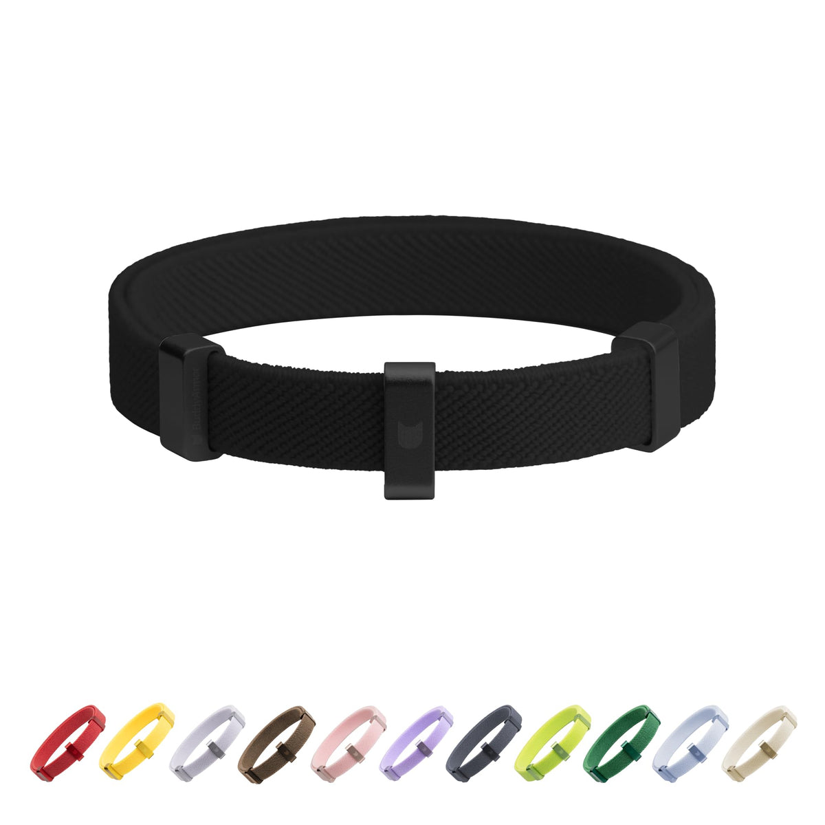 BuddyArmor Safety Cat Collar in midnight black worn by cat for daily safety.