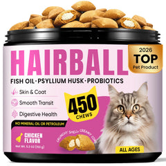 BuddyCheer bolas de pelo para gatos, empaque práctico para uso diario y sabor agradable.