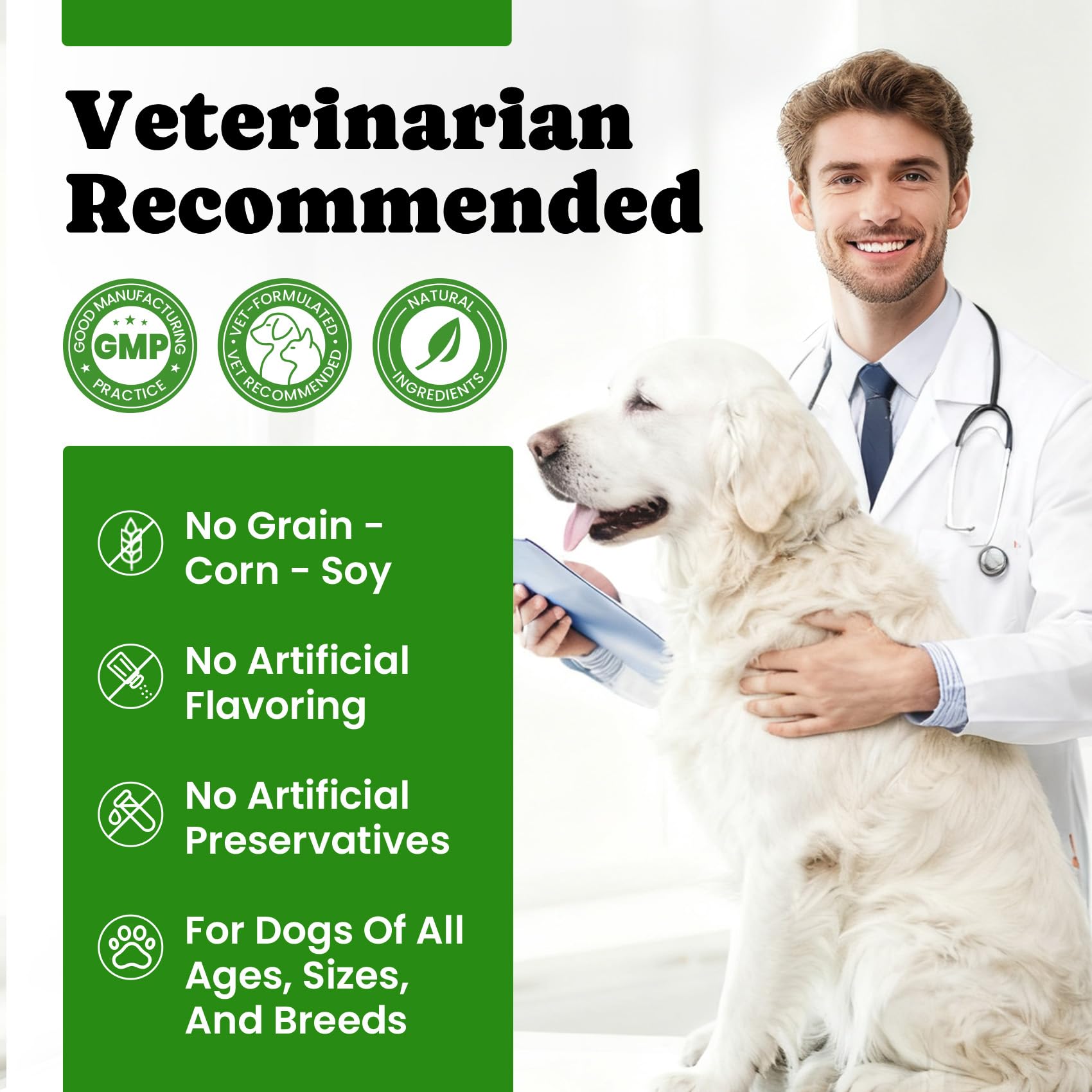 BuddyCheer Probiotics for Dogs natural ingredients highlight a clean, filler-free formula.