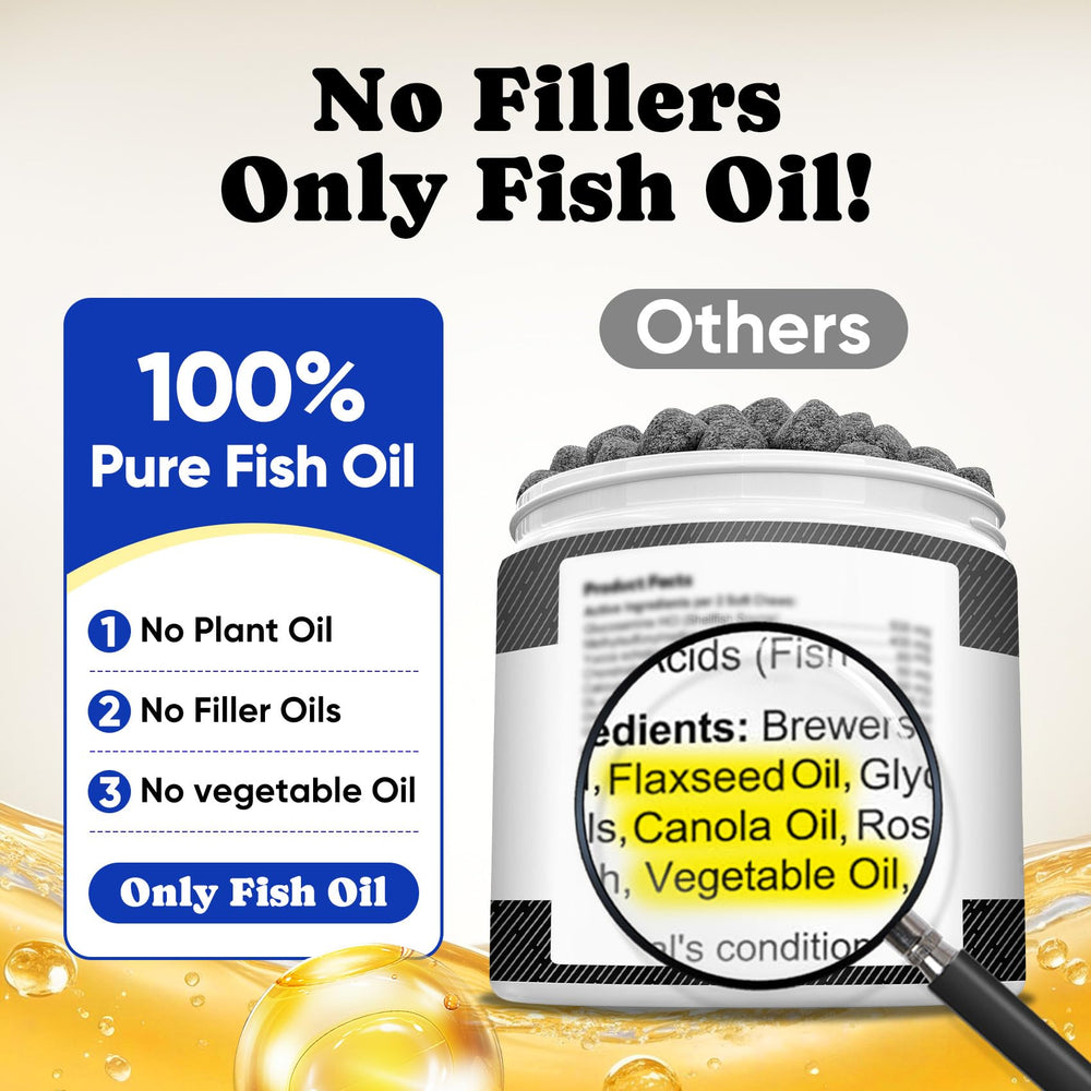BuddyCheer pure fish oils no fillers shows clean nutrition for dogs