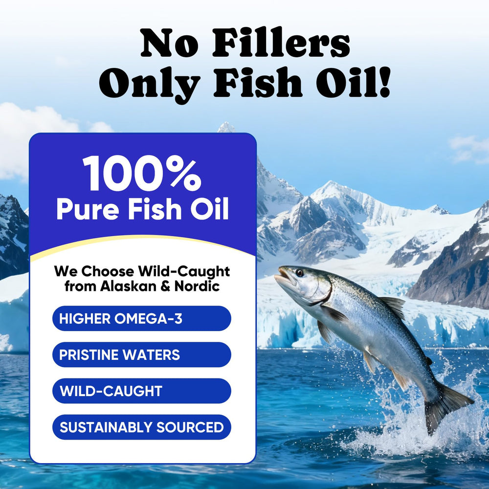 BuddyCheer Wild Alaskan Salmon Oil label closeup highlights krill boost
