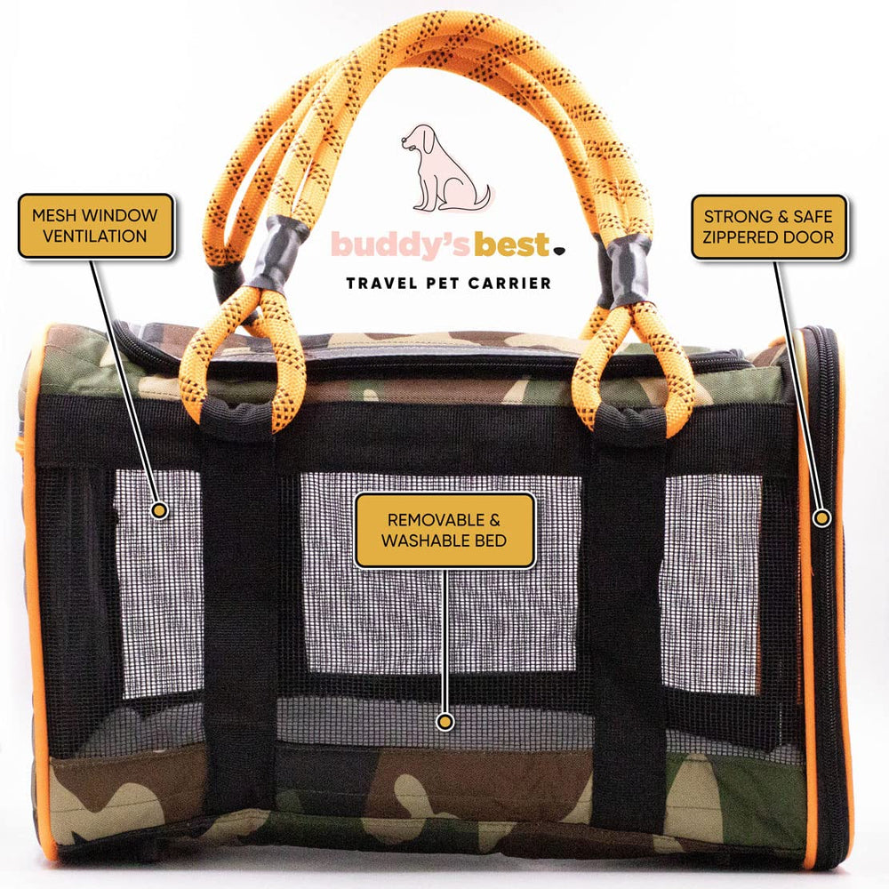  Buddy's Best carrier ventilated mesh for optimal airflow and pet comfort