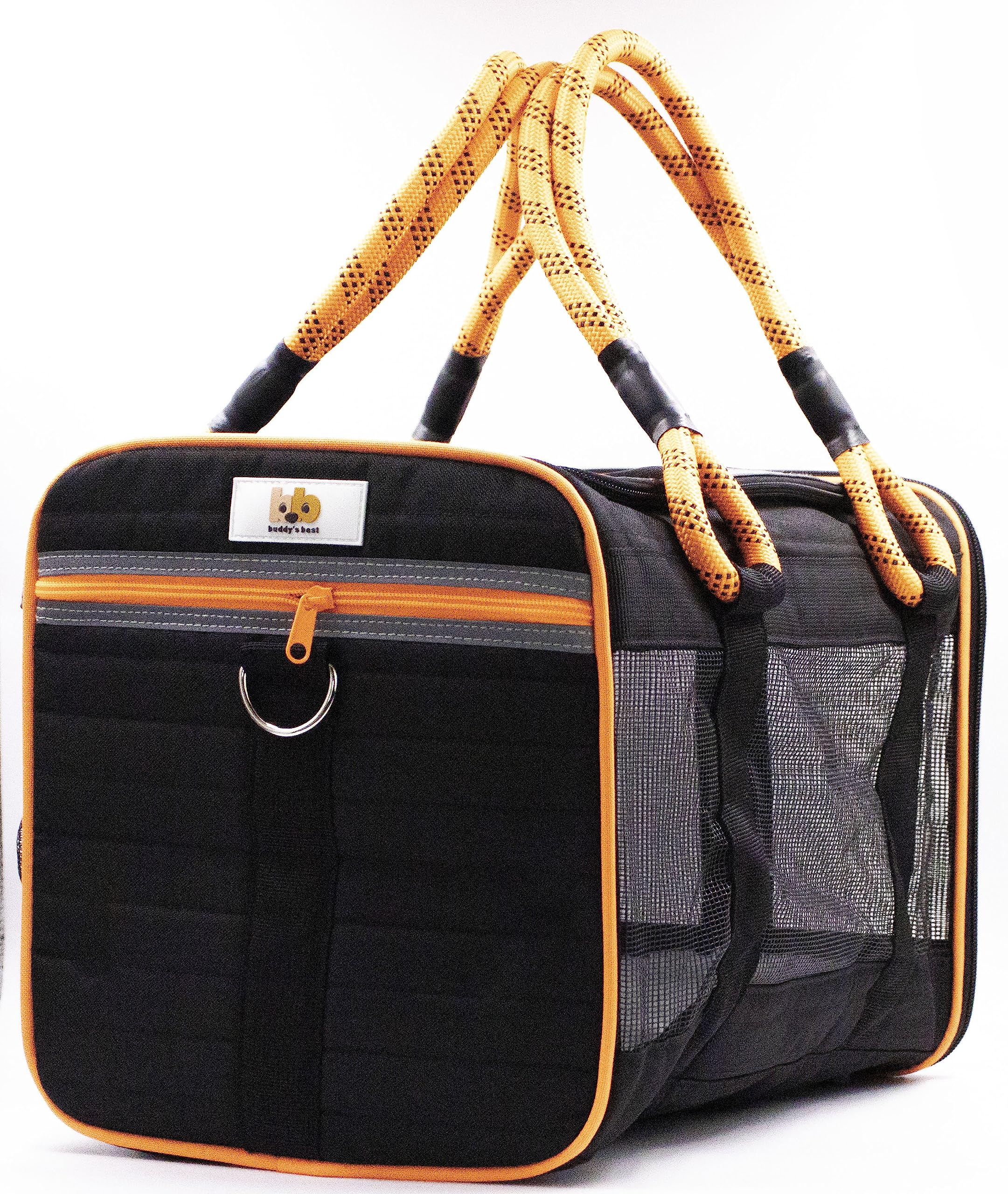 Buddy's Best heavy-duty pet carrier with strong zippers for durability