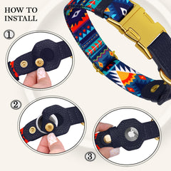 Budkas AirTag dog collar adjustable-sizes highlights secure fit for any breed
