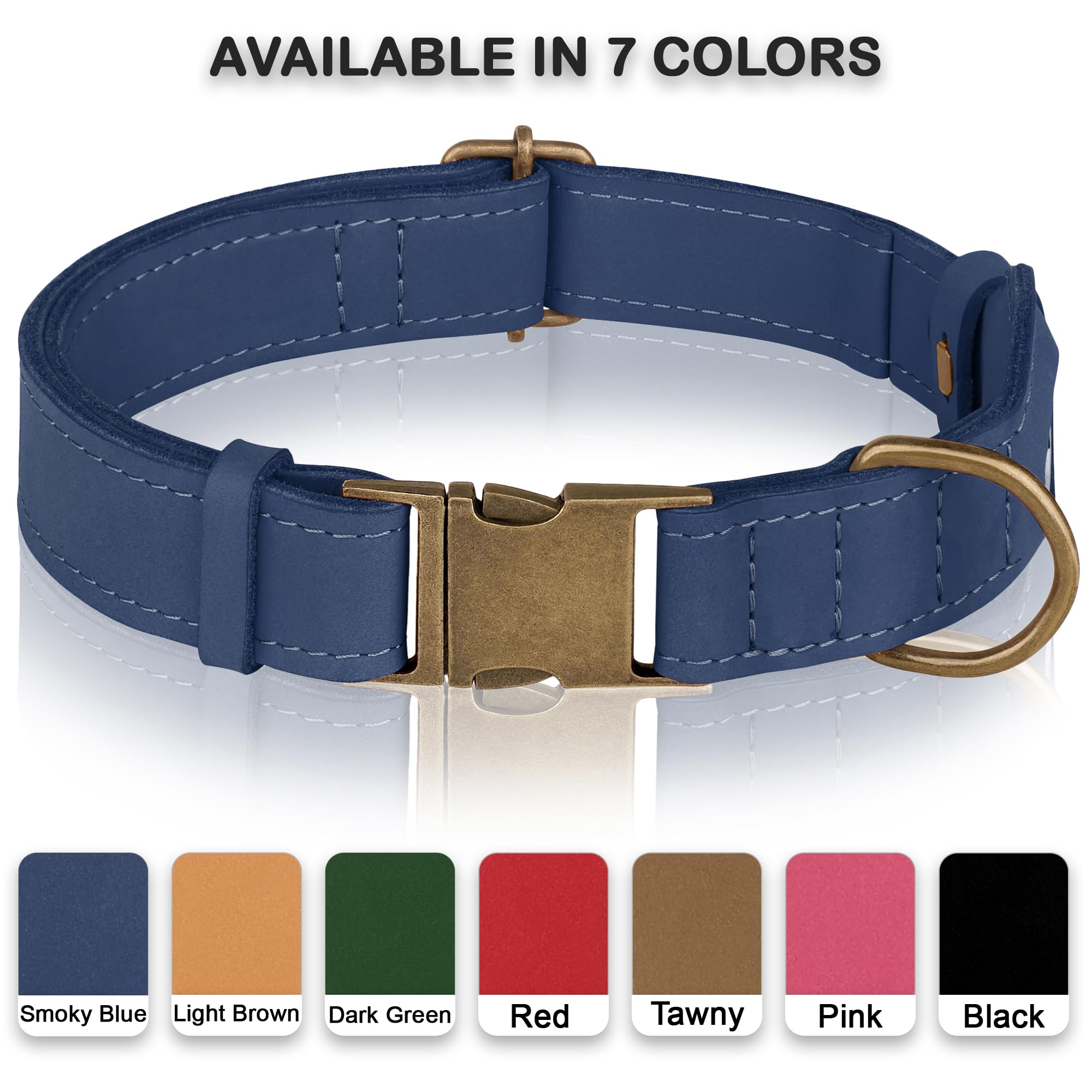 BUDKAS AirTag dog collar AirTag holder view highlights protected tracking