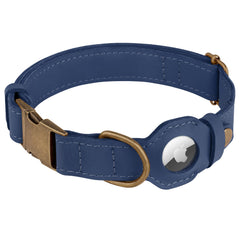 BUDKAS AirTag dog collar buckle detail shows secure fastening for active dogs