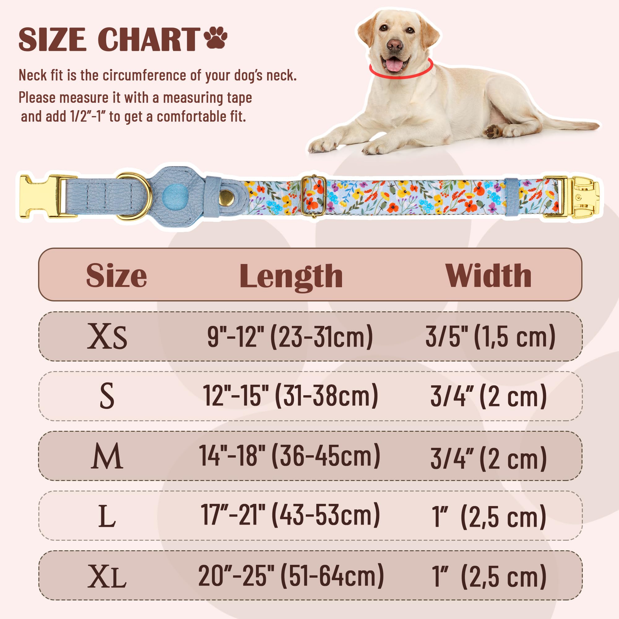 BUDKAS AirTag collar in tribal pattern offers stylish personalization.