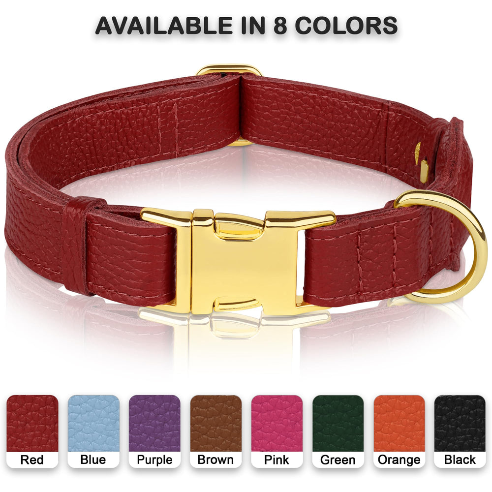 Budkas Leather Airtag Dog Collar AirTag holder inset demonstrates easy tracking accessibility.