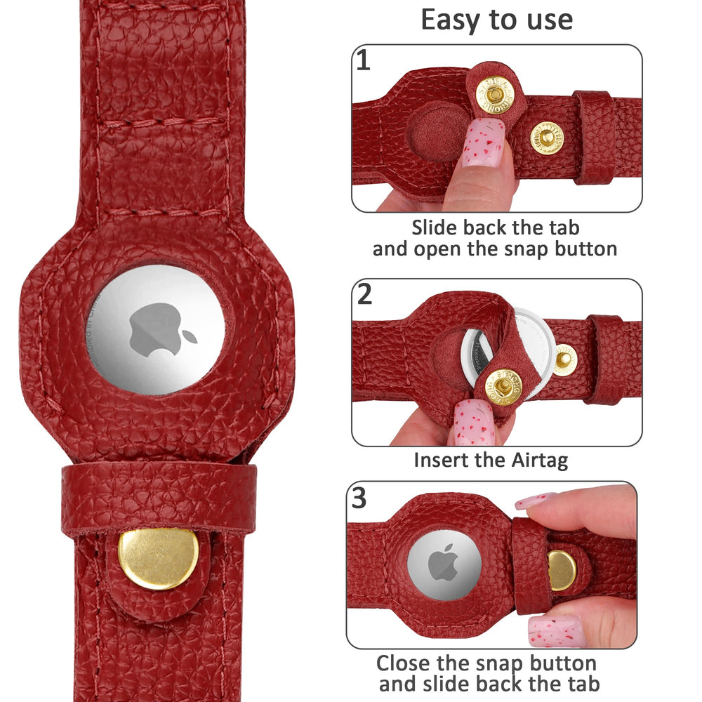 BUDKAS green dog collar with AirTag holder adds security during adventures.