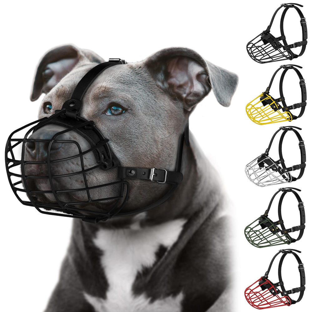 BUDKAS Pitbull Muzzle large-dog fit with snout sizing