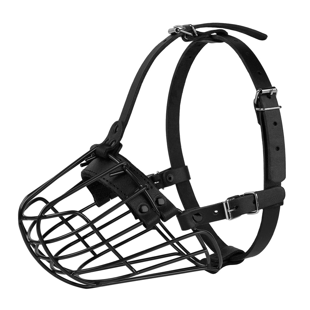 BUDKAS Pitbull Muzzle wire basket allows panting and drinking