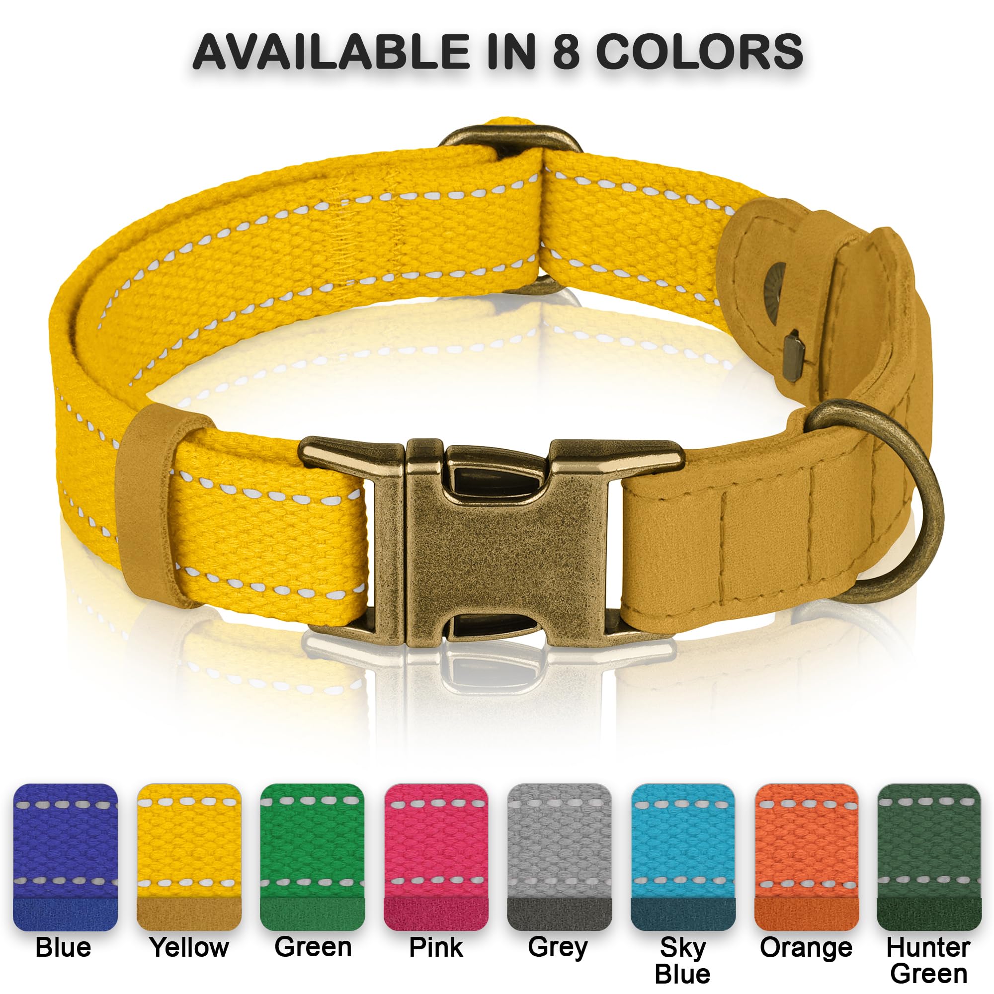 BUDKAS reflective stitching on collar enhances night visibility.